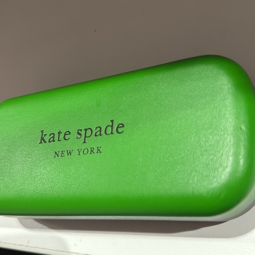 Kate Spade Green and Gray hard glasses case - Picture 5 of 6